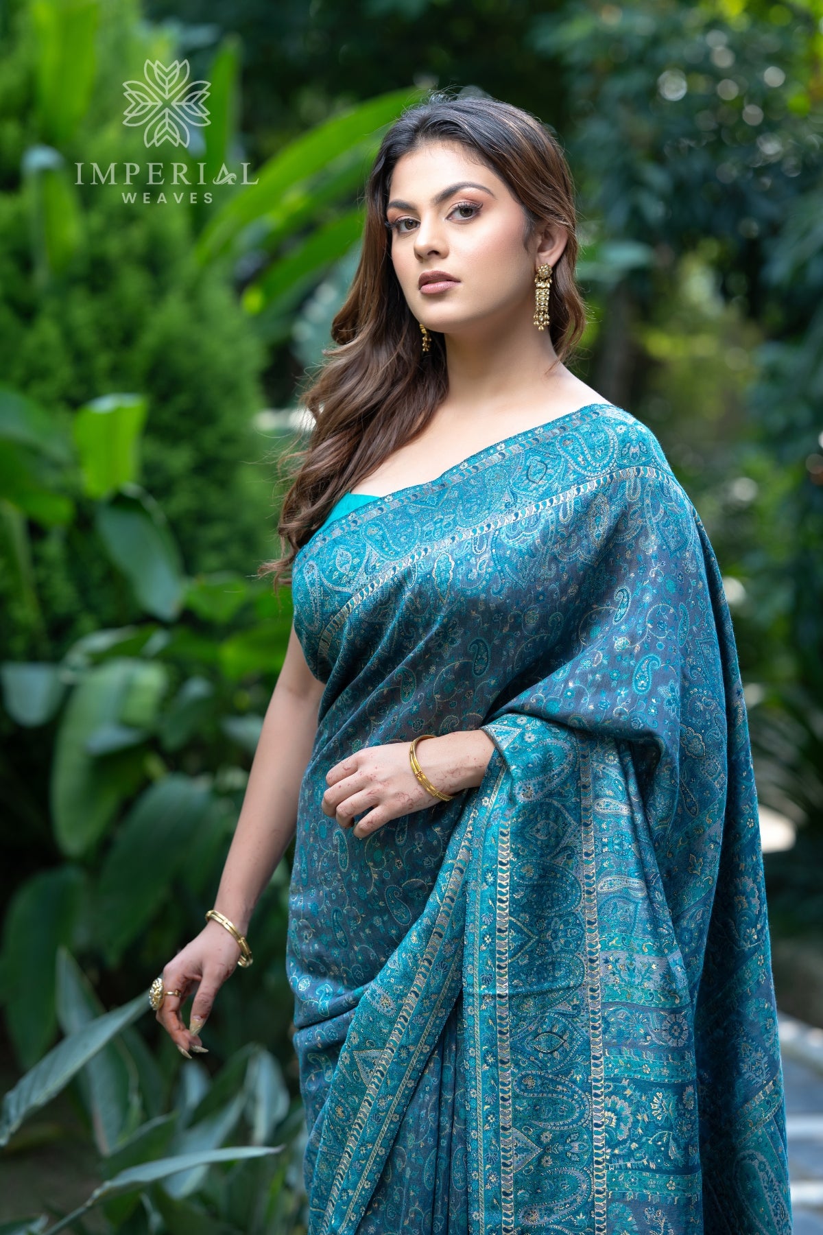 Grey Silk Saree Partywear