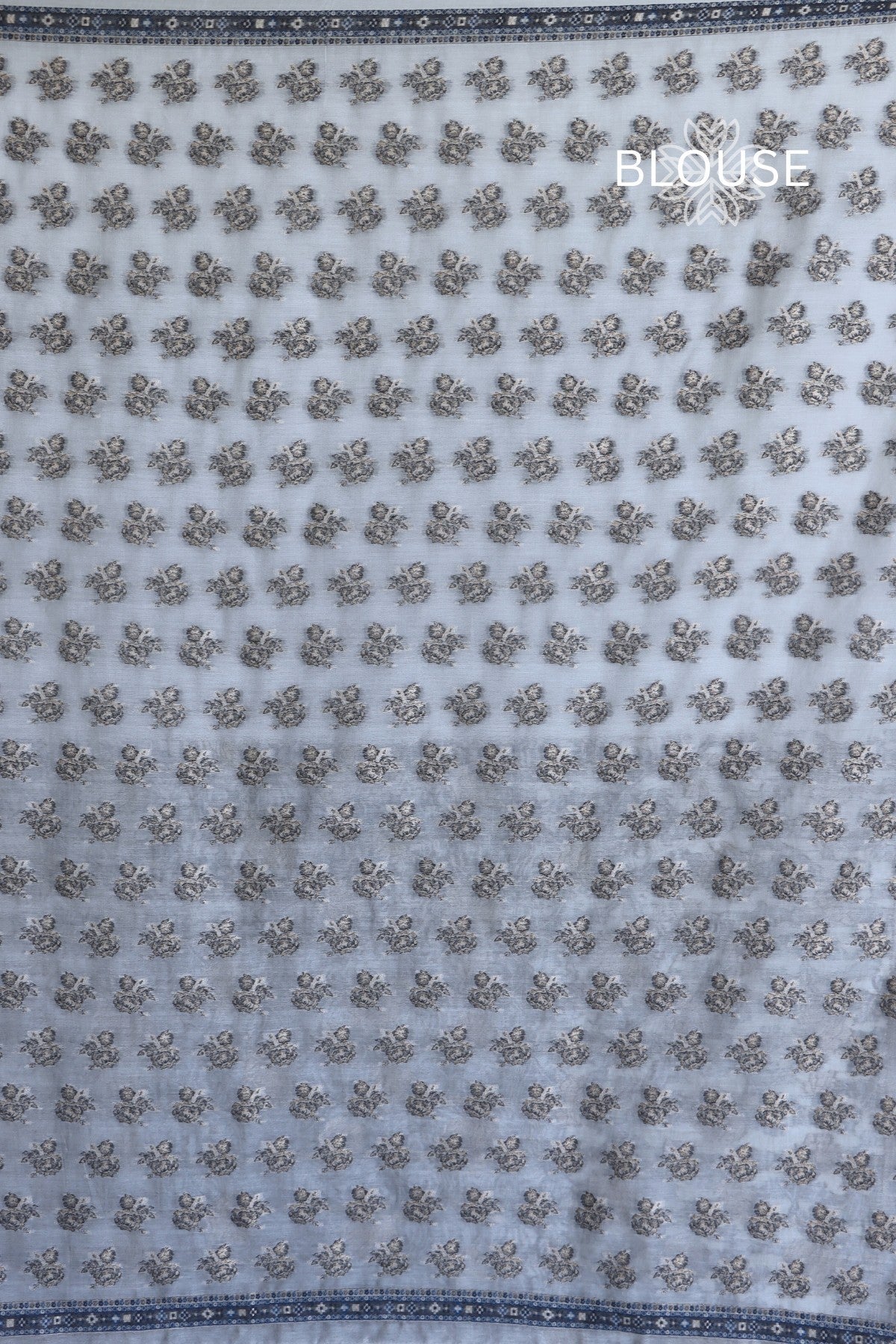 Light Grey Kani Chanderi Silk Saree