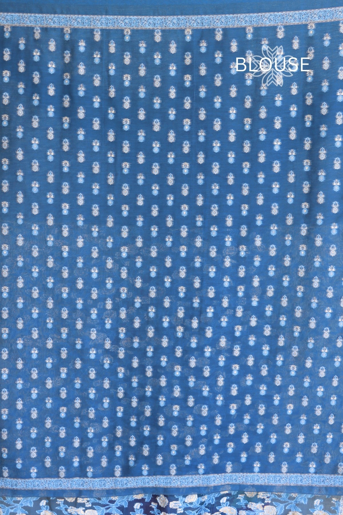 Blue Kani Chanderi Silk Saree