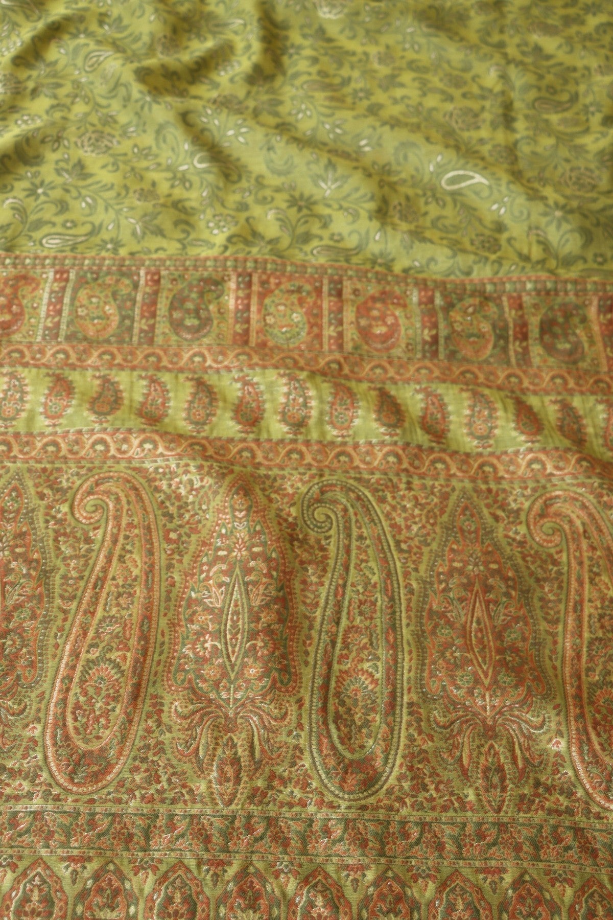 Mehandi Green Kani Chanderi Silk Saree