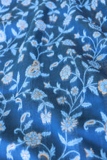 Blue Kani Chanderi Silk Saree