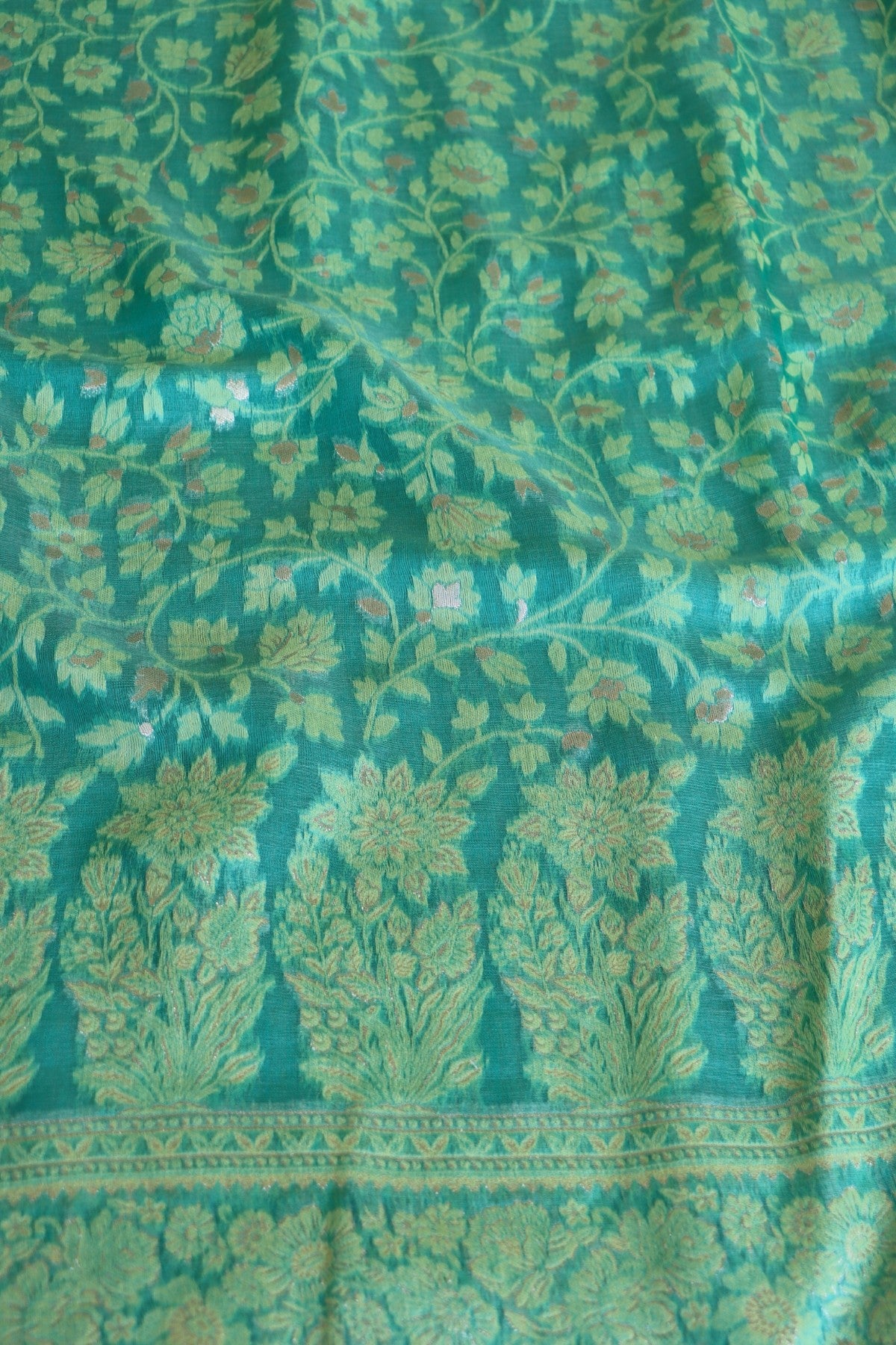 Green Kani Chanderi Silk Saree