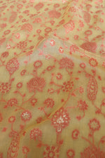 Yellow Kani Chanderi Silk Saree