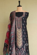 Midnight Blue Kani Silk Suit with Zari Dupatta