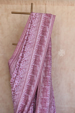 Mauve Pink Kani Chanderi Silk Saree