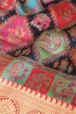 Black Kani Kanjivaram Silk Saree