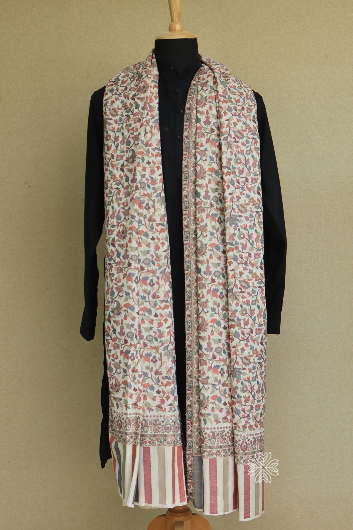 Off White Kani Men Fine Wool Shawl