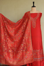Red Kani Silk Suit