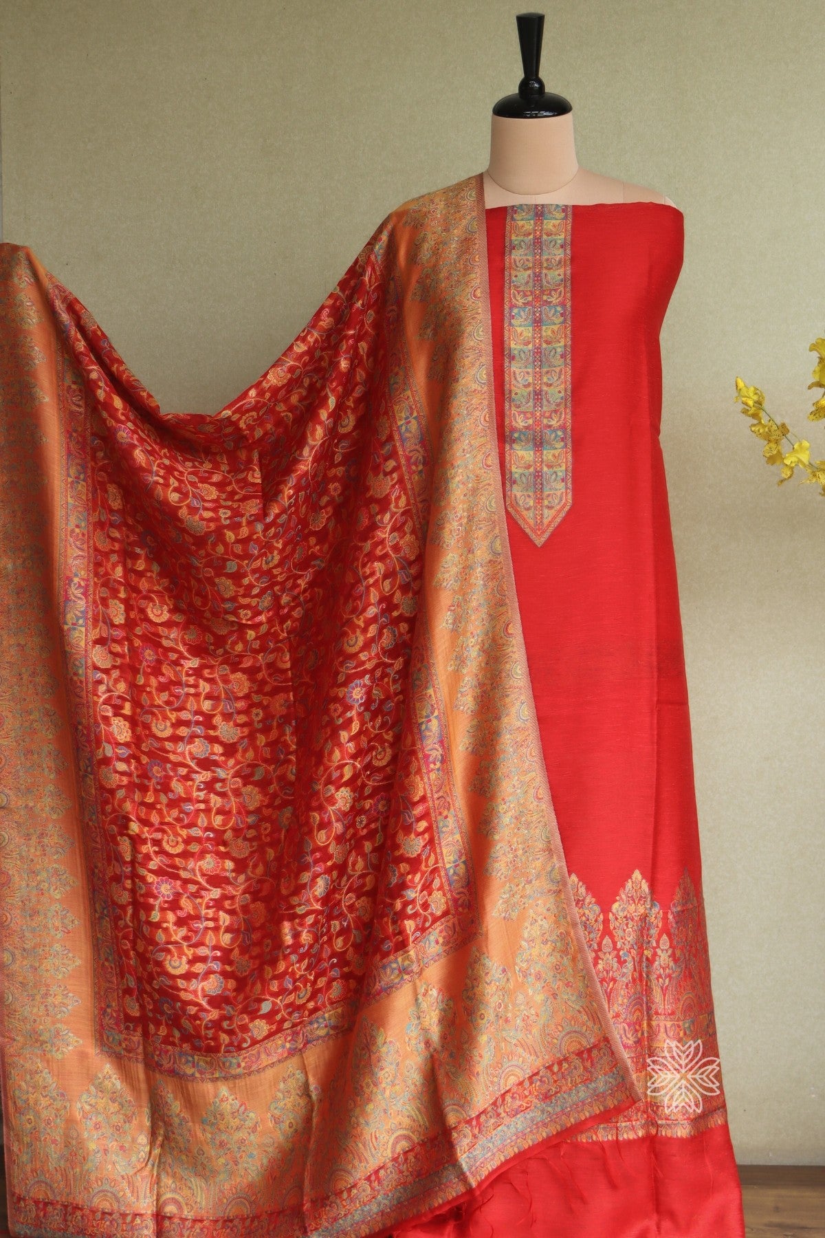 Red and gold traditional outfit