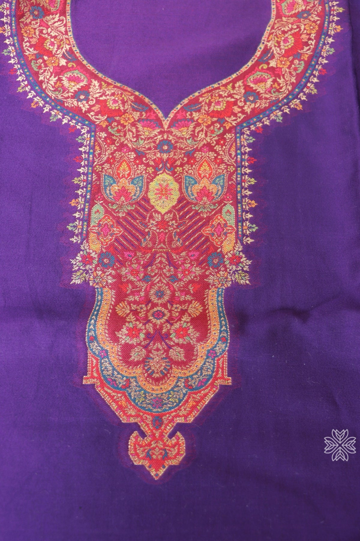 Purple Kani Silk Suit with Allover Dupatta