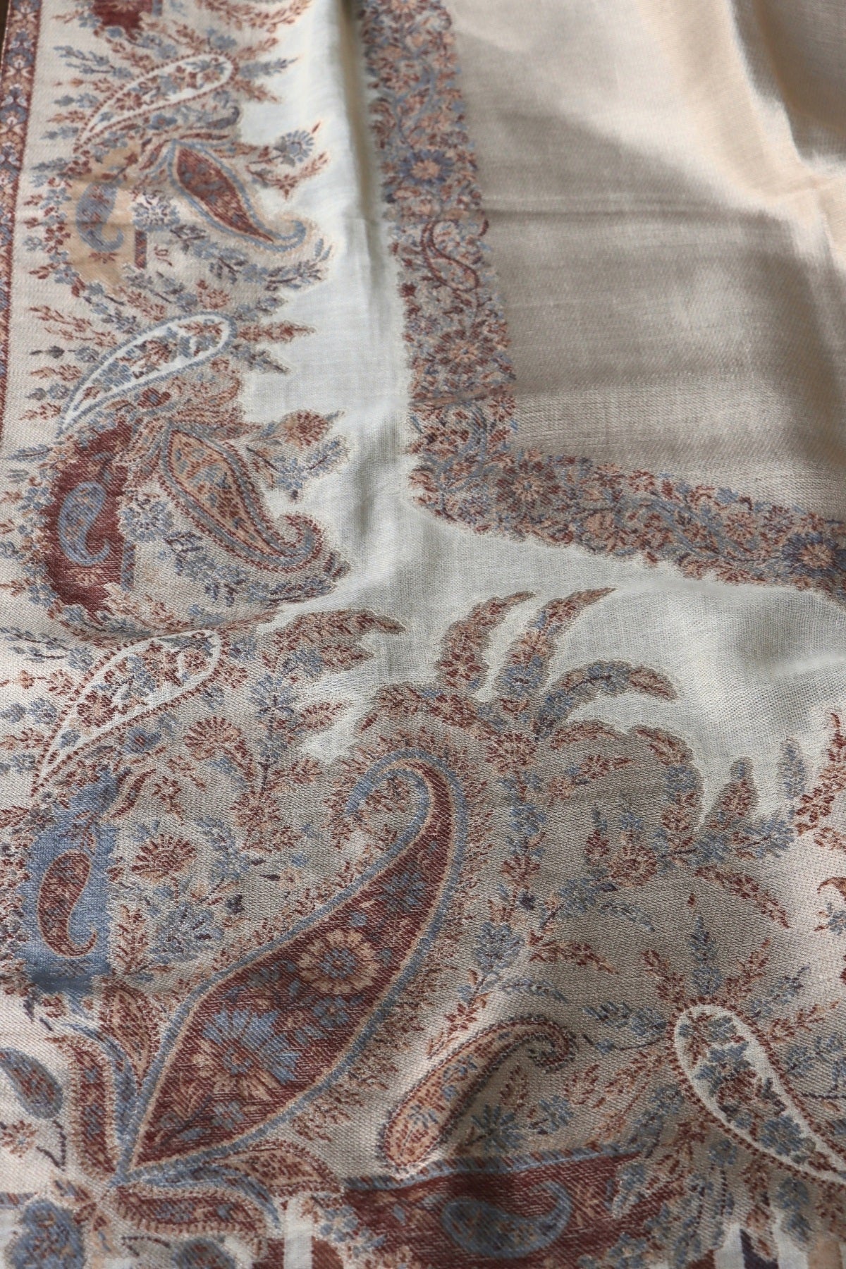 Off White Paisley Moonlight Shawl