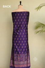 Purple Kani Silk Suit with Zari Dupatta