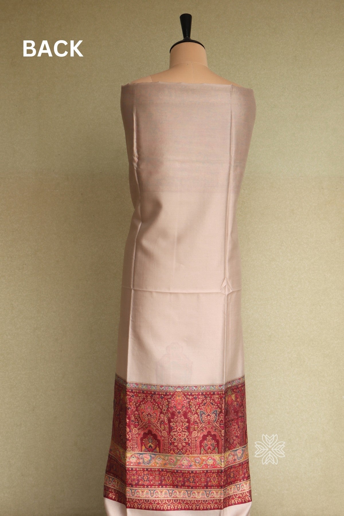 Beige Kani Organza Silk Suit