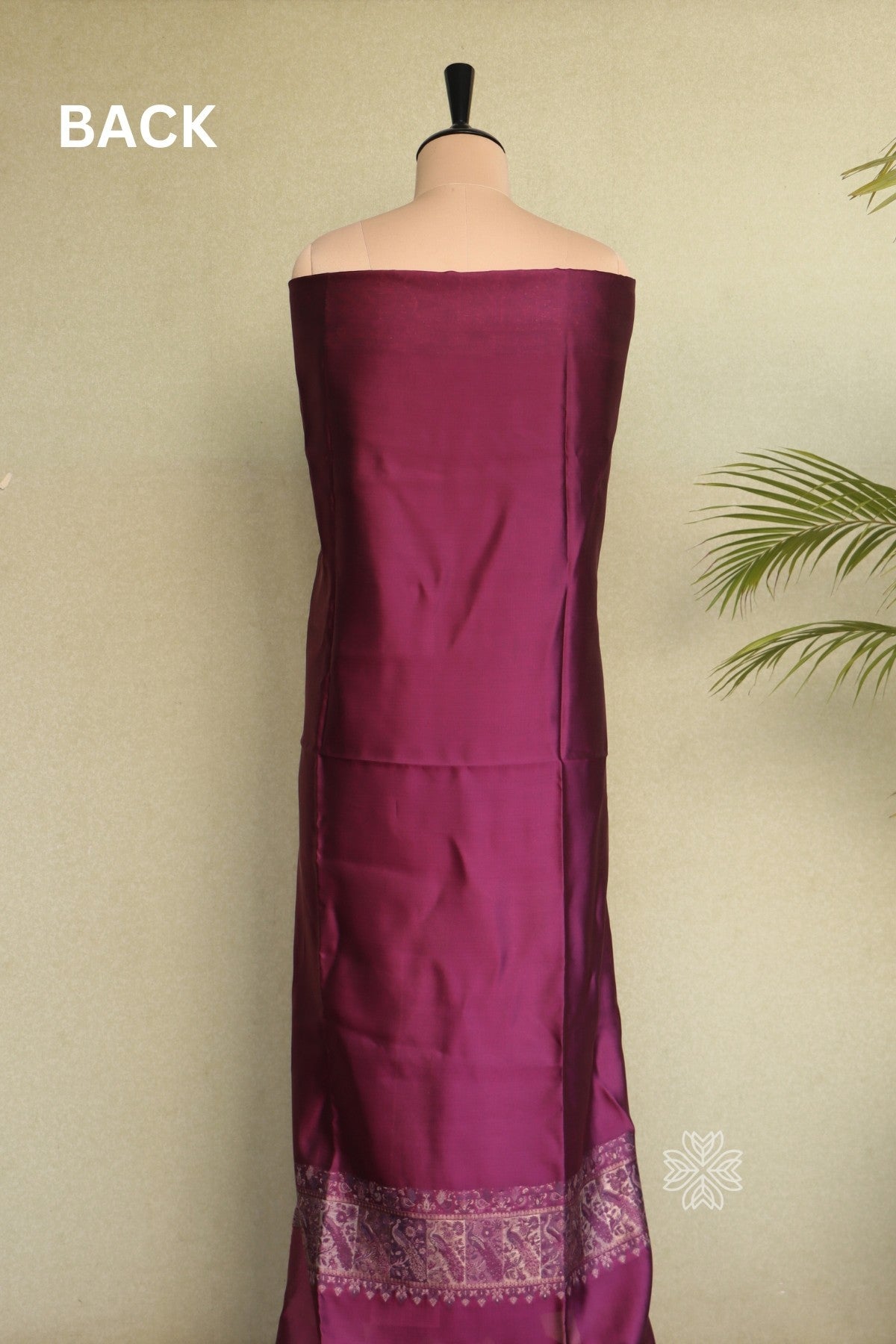 Purple Kani Silk Suit with Tissue Silk Dupatta