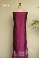 Purple Kani Silk Suit with Tissue Silk Dupatta