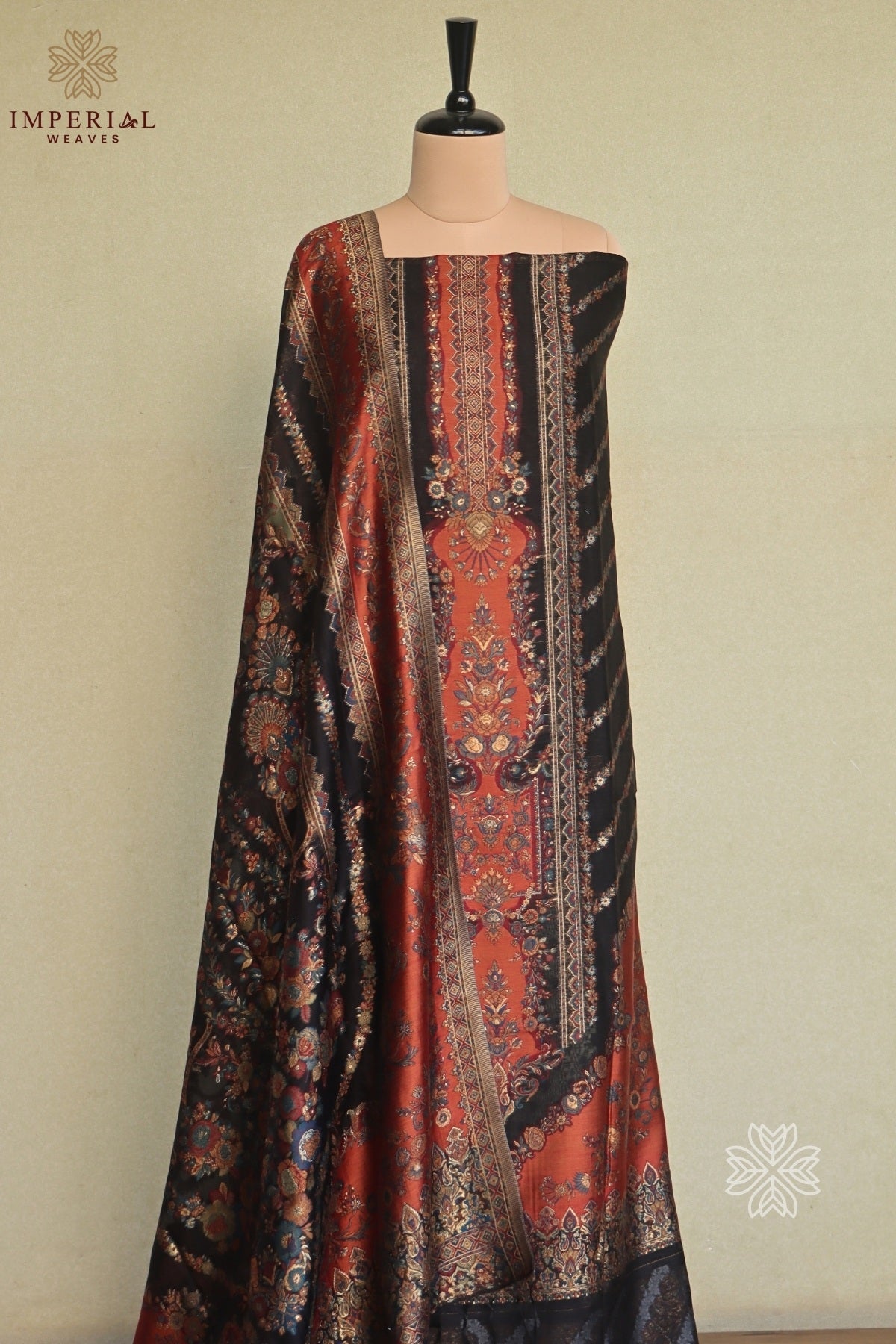 Black Kani Silk Suit