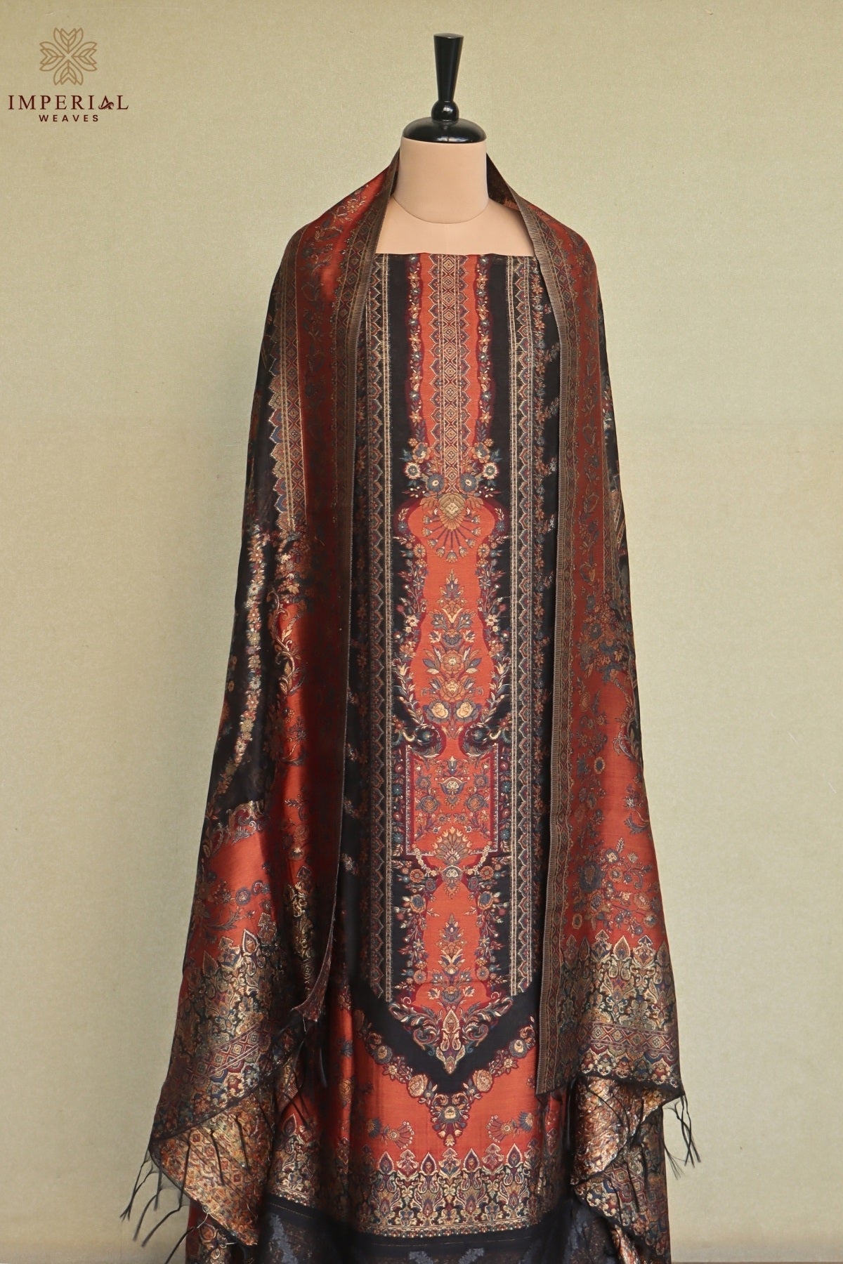 Black Kani Silk Suit