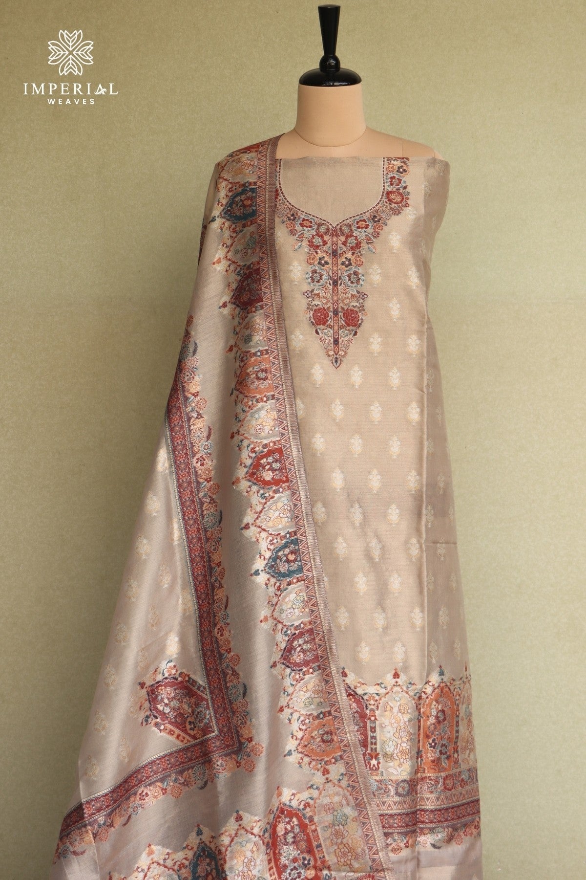 Golden Kani Tissue Silk Suit