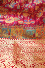 Wine Kani Kanjivaram Silk Saree