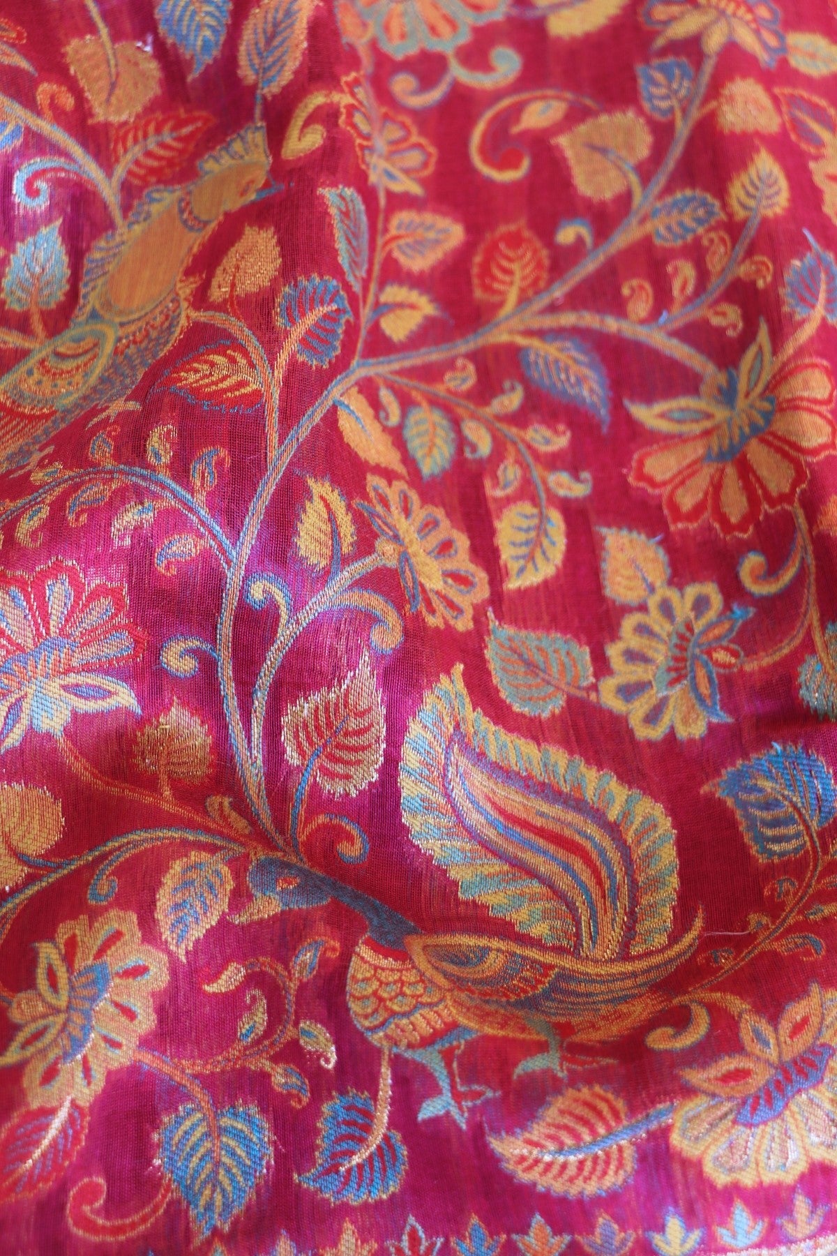 Wine Kani Kanjivaram Silk Saree