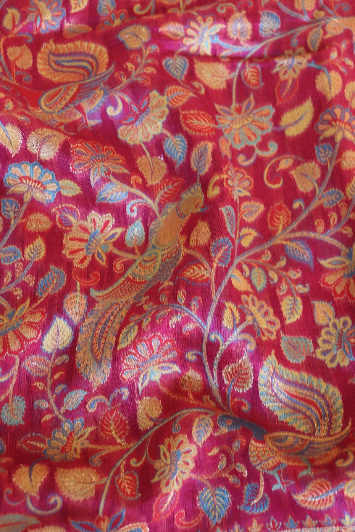 Wine Kani Kanjivaram Silk Saree