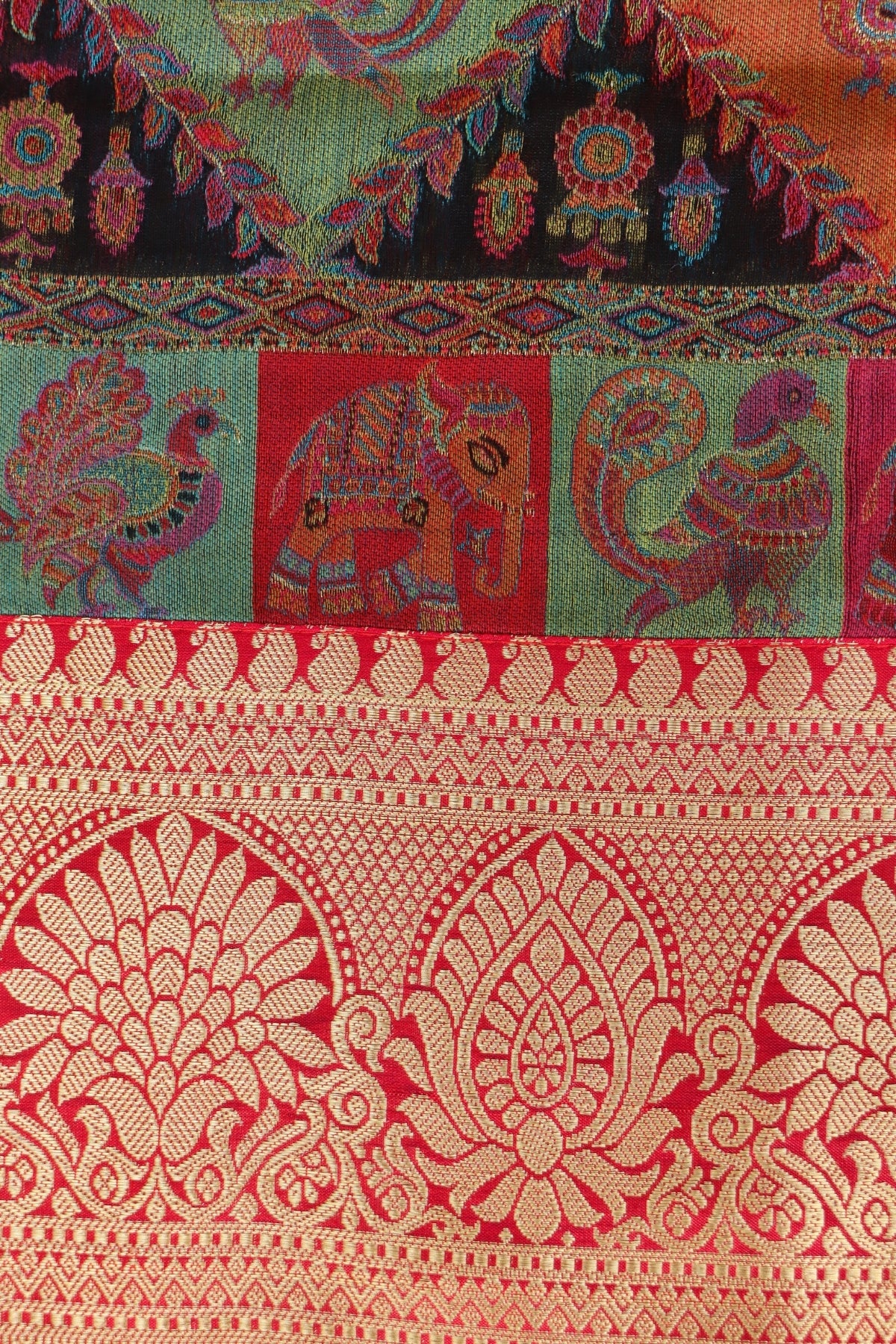 Black Kani Kanjivaram Silk Saree