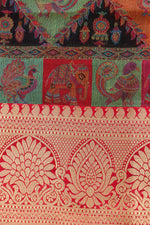 Black Kani Kanjivaram Silk Saree