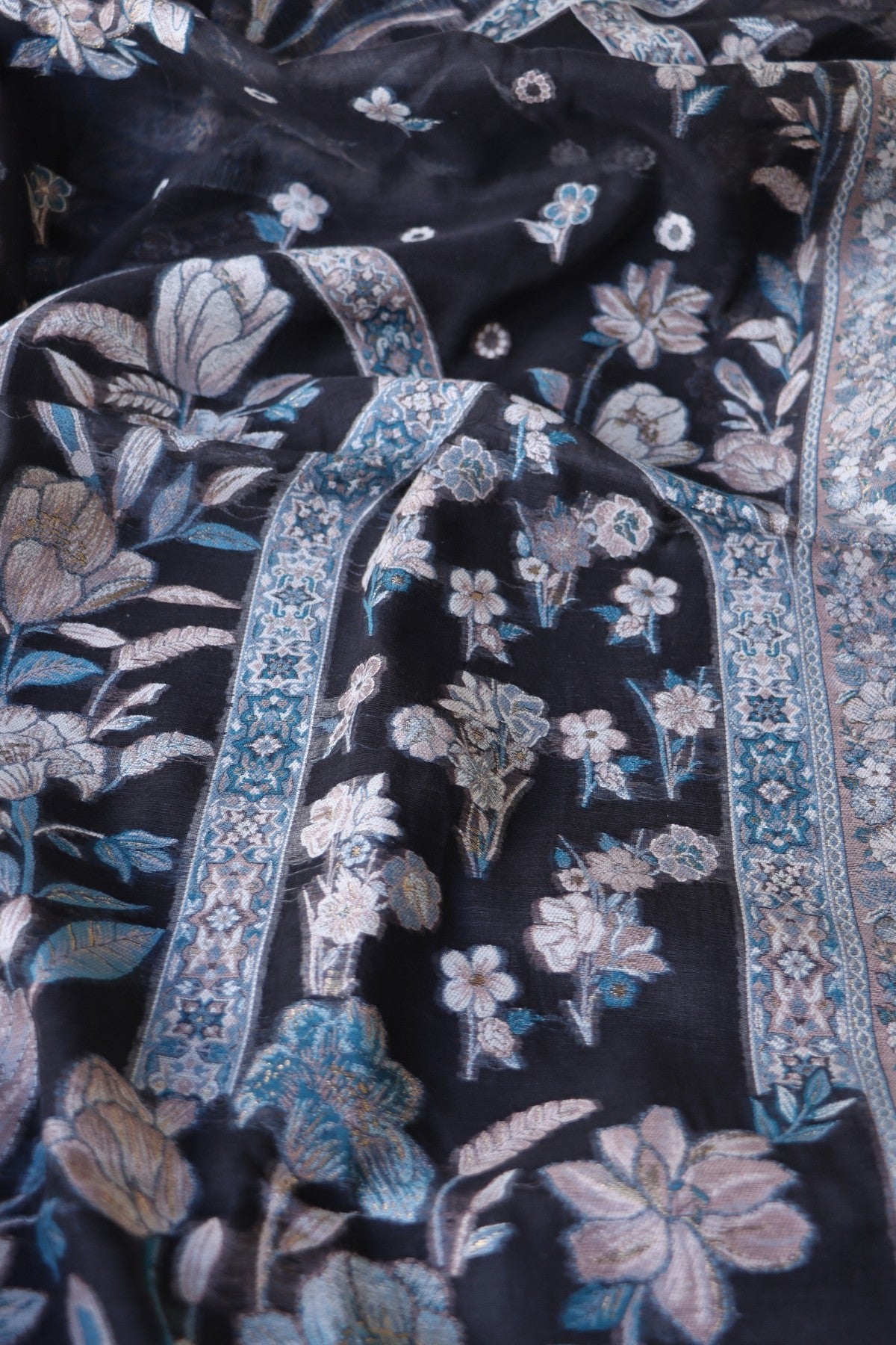 Black Kani Organza Silk Suit