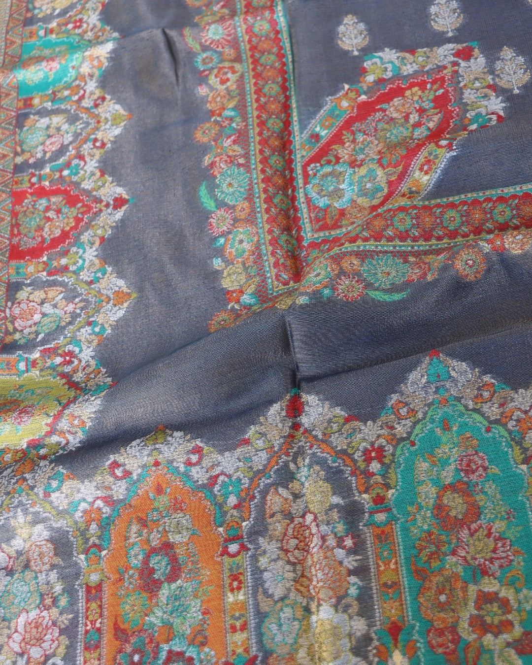 Blue Kani Tissue Silk Suit