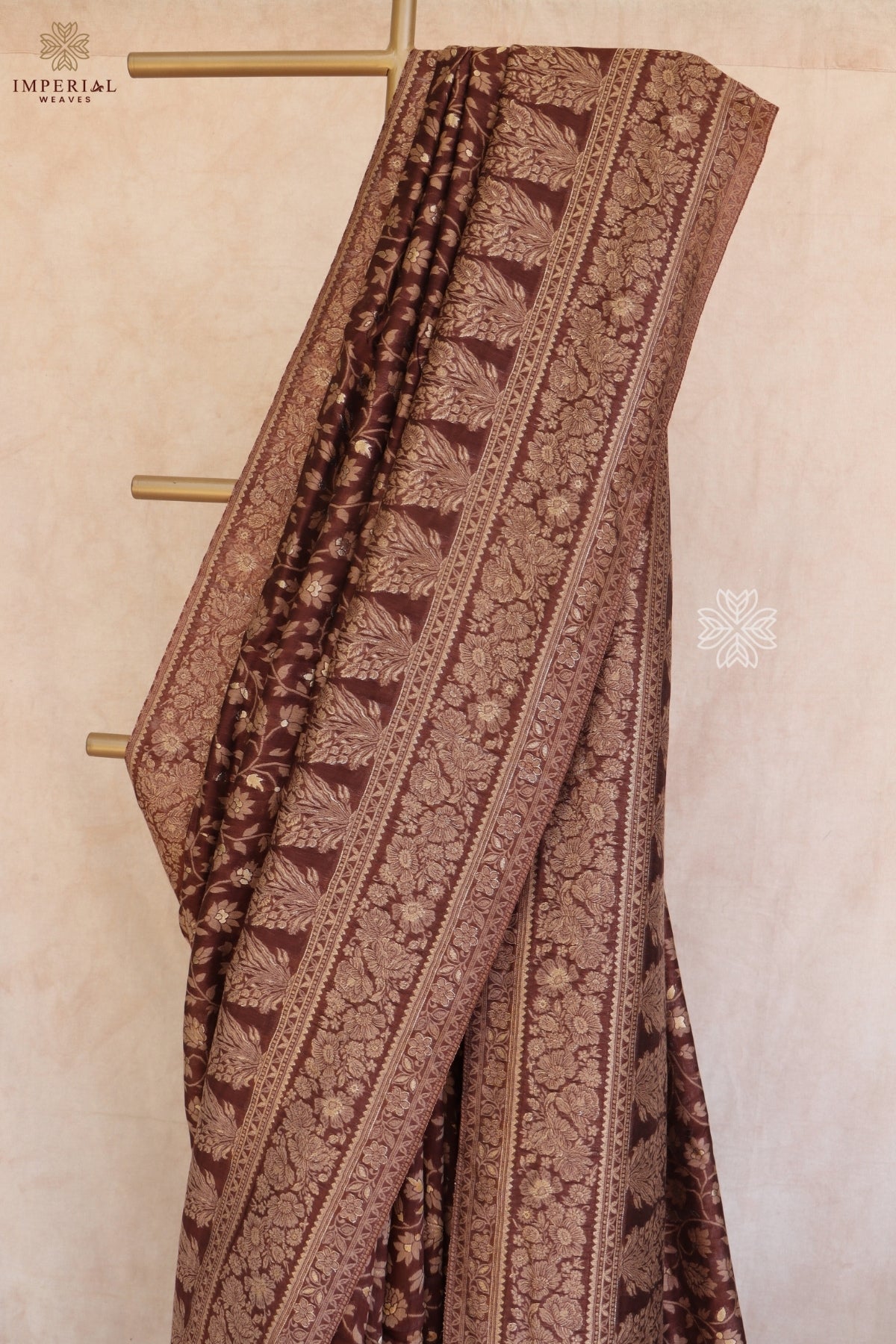 Brown Kani Chanderi Silk Saree