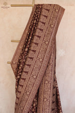 Brown Kani Chanderi Silk Saree
