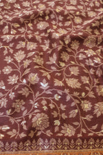 Brown Kani Chanderi Silk Saree