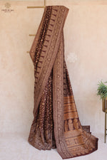 Brown Kani Chanderi Silk Saree