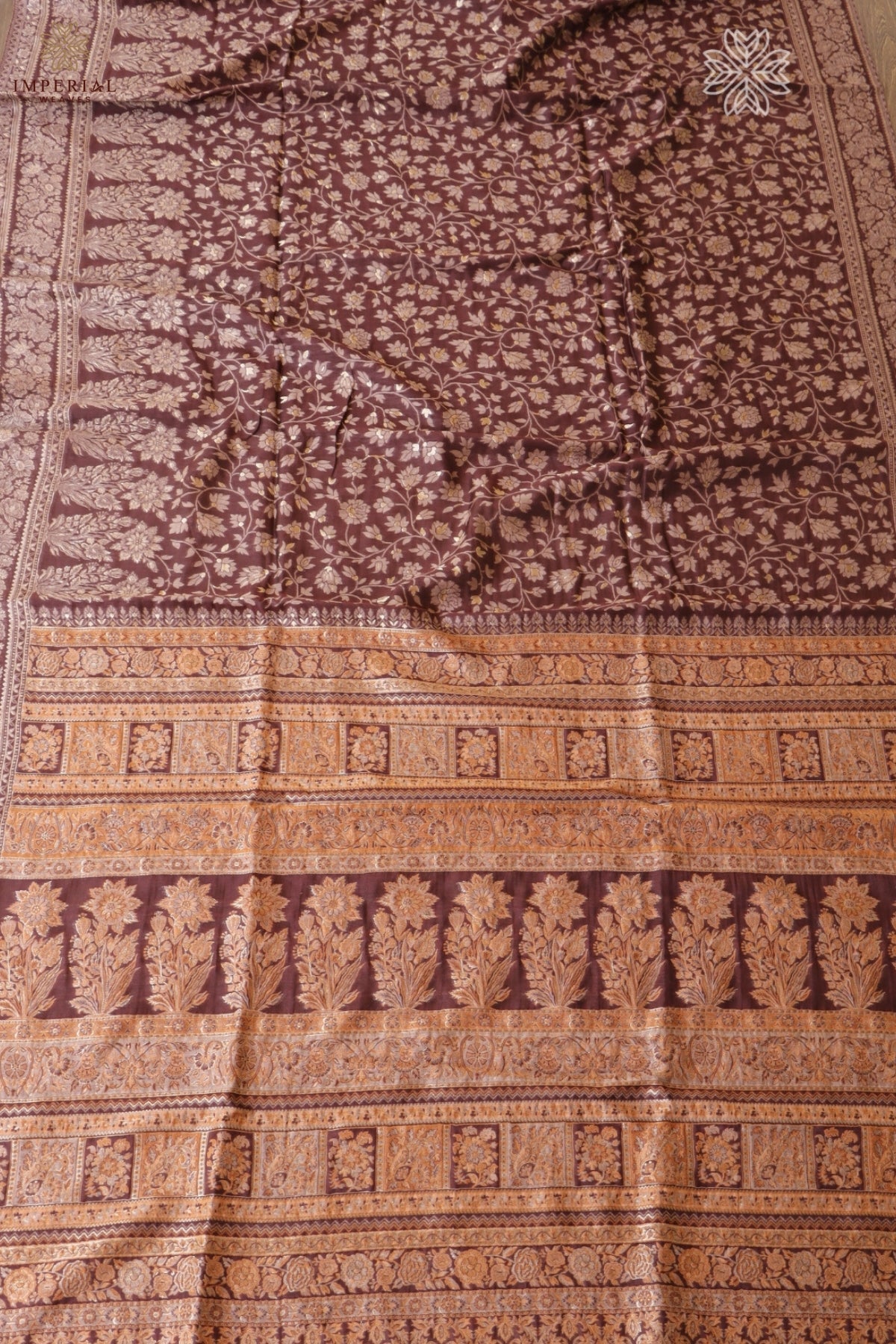 Brown Kani Chanderi Silk Saree