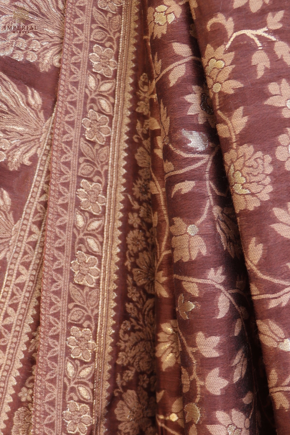 Brown Kani Chanderi Silk Saree