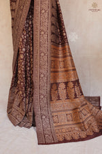 Brown Kani Chanderi Silk Saree