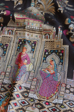 Black Kani Darbar Silk Saree