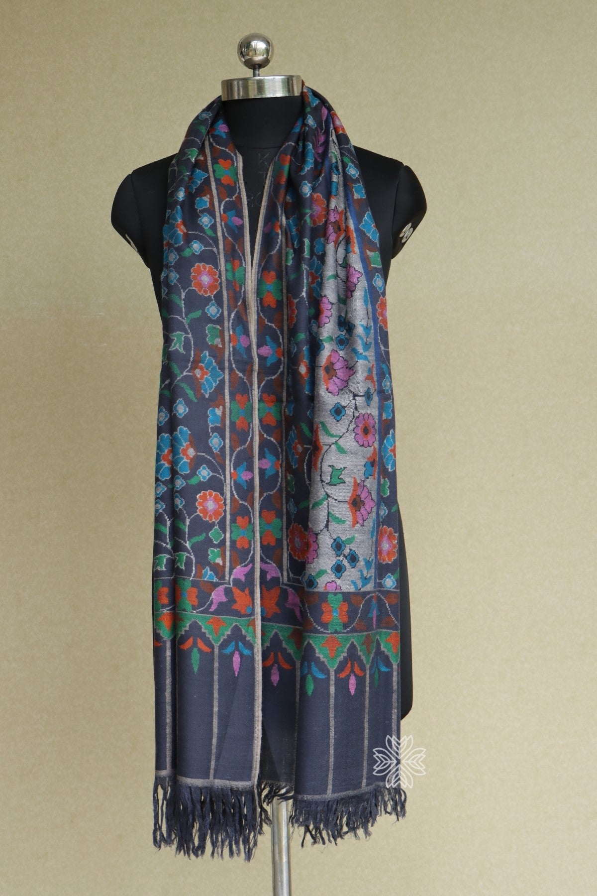 Grey All over Kani Pashmina Shawl