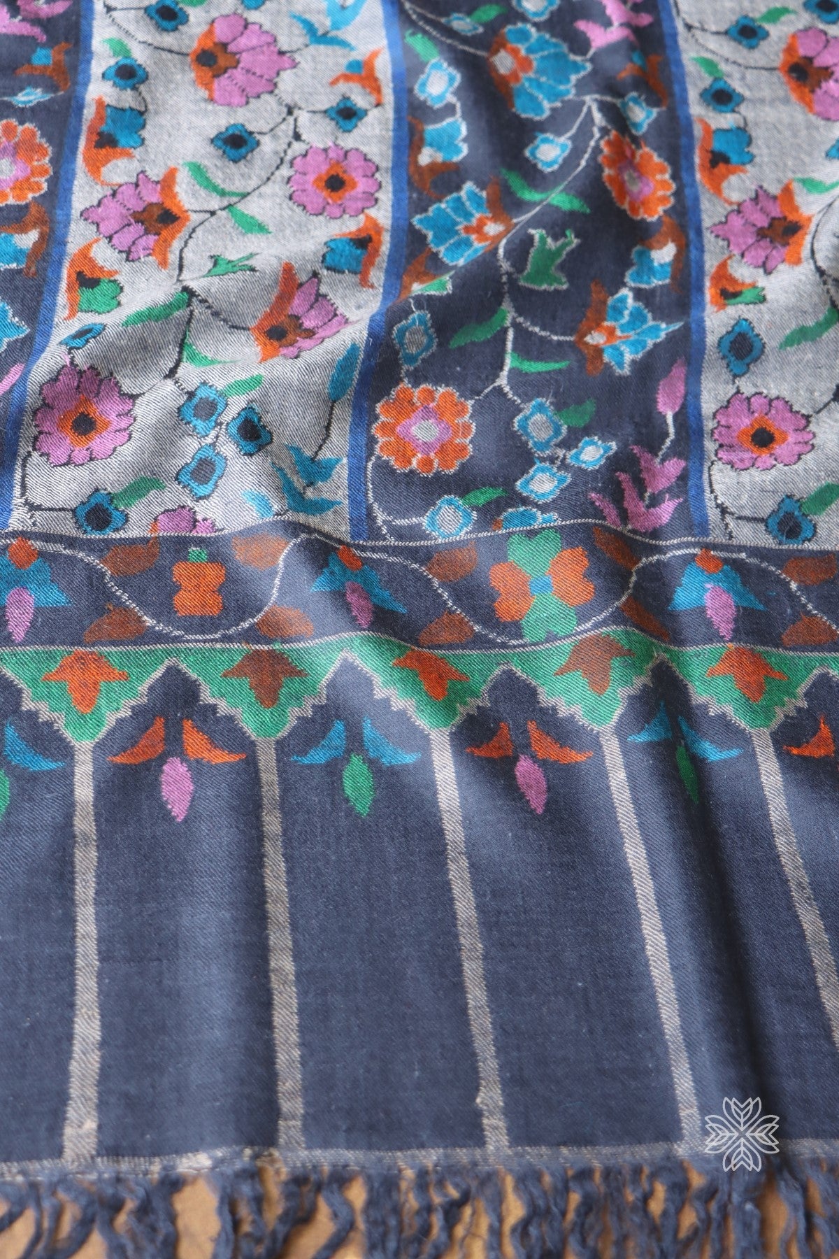 Grey All over Kani Pashmina Shawl