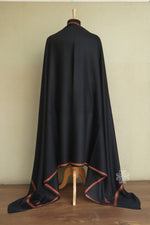 Black Embroidered shawl scarf for men