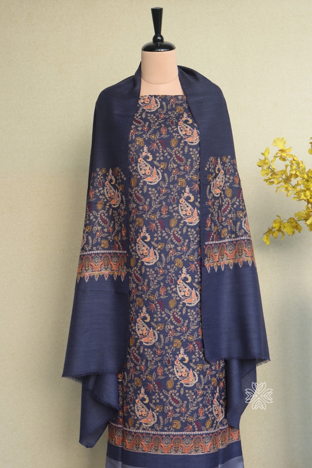 Kashmiri Embroidered Salwar Suit for winter