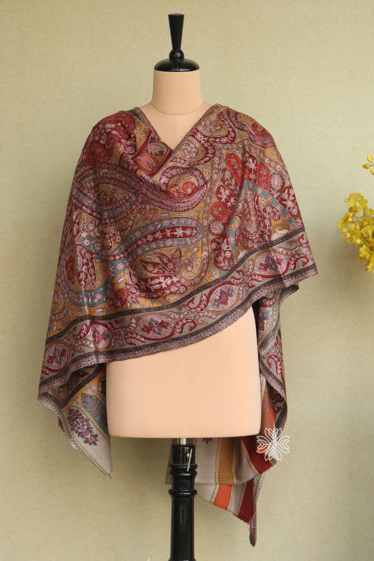 Kashmiri Embroidery Shawl