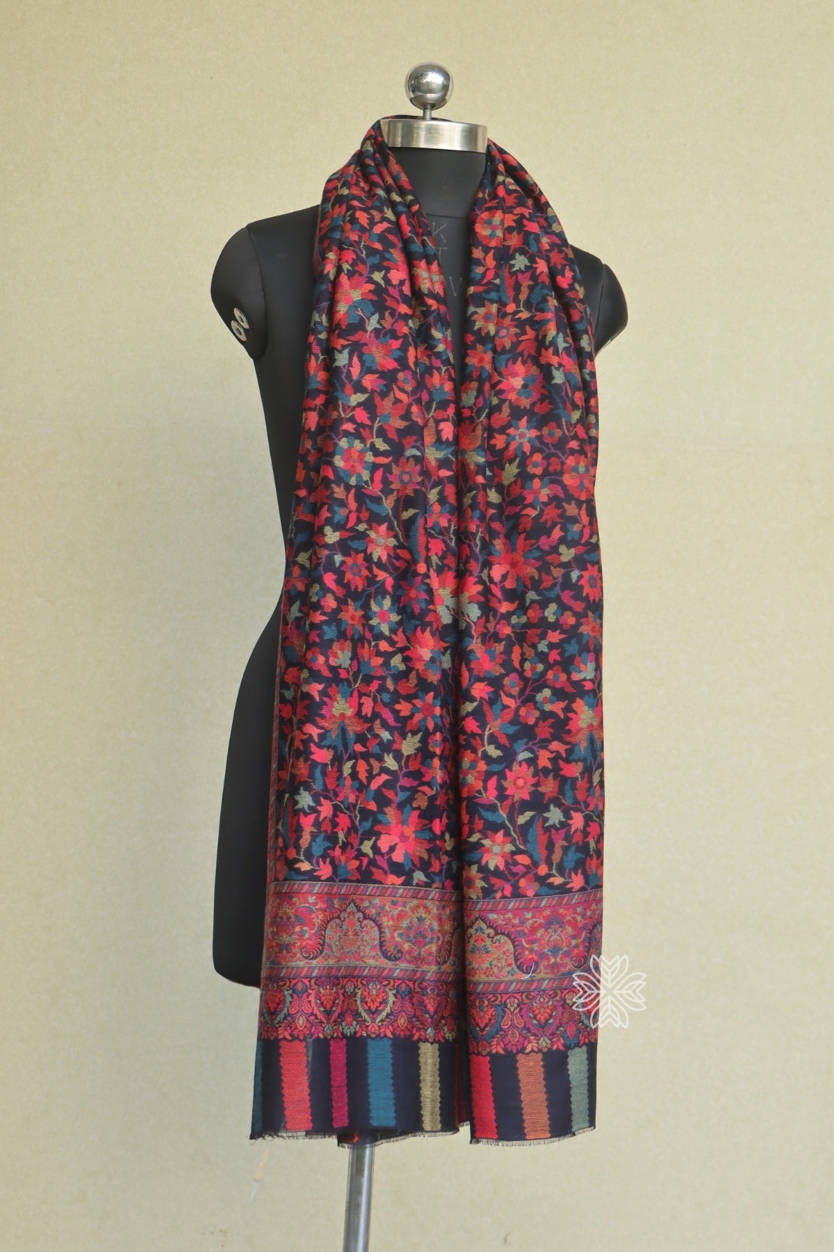Black Kani Fine Wool Shawl