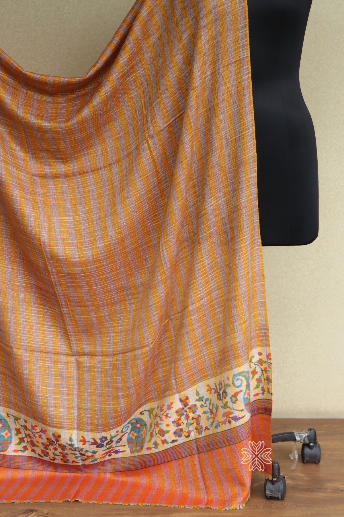 Mustard Yellow Kani Pashmina Shawl