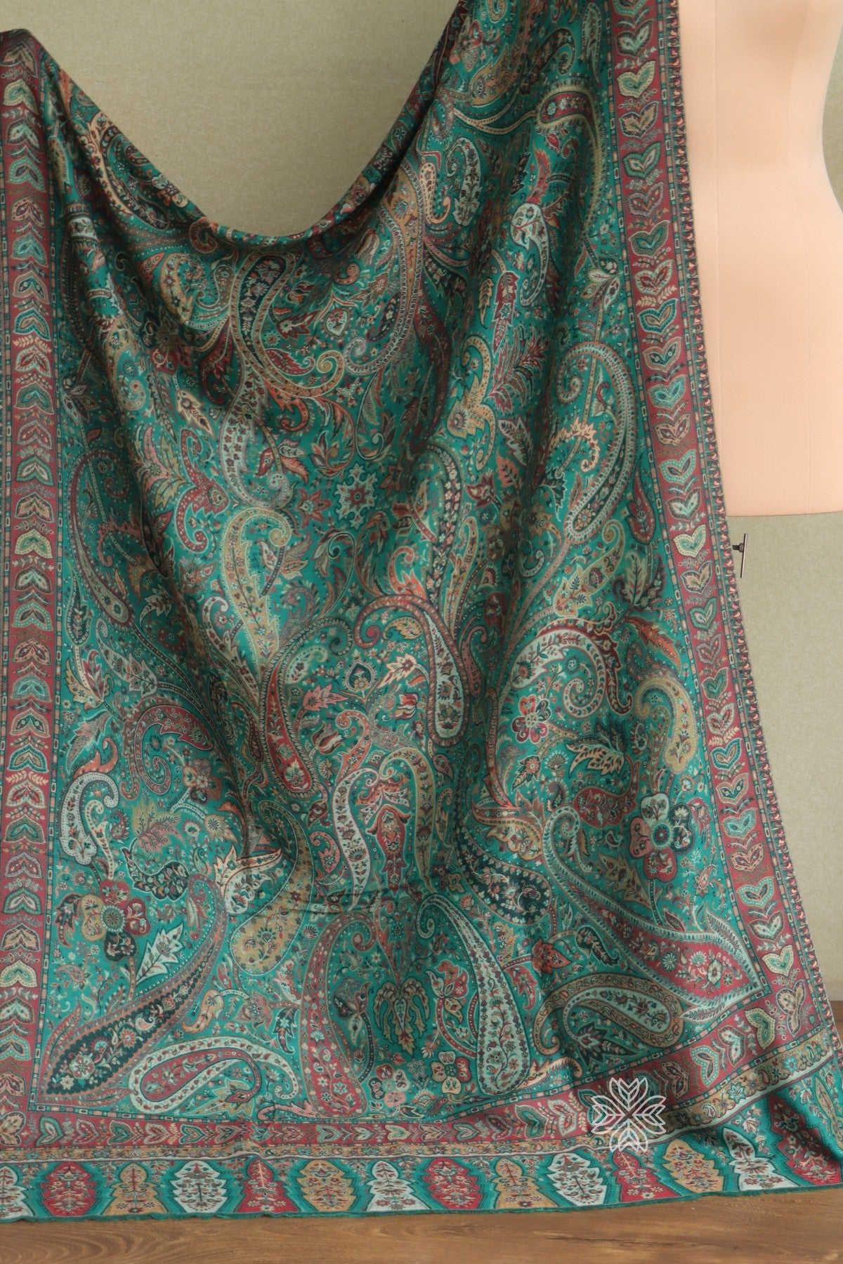 Green Kashmiri Kani Shawl