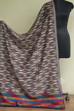 Beige Kani Ikkat Fine Wool Shawl
