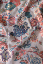 Beige Floral Kani Silk Dupatta