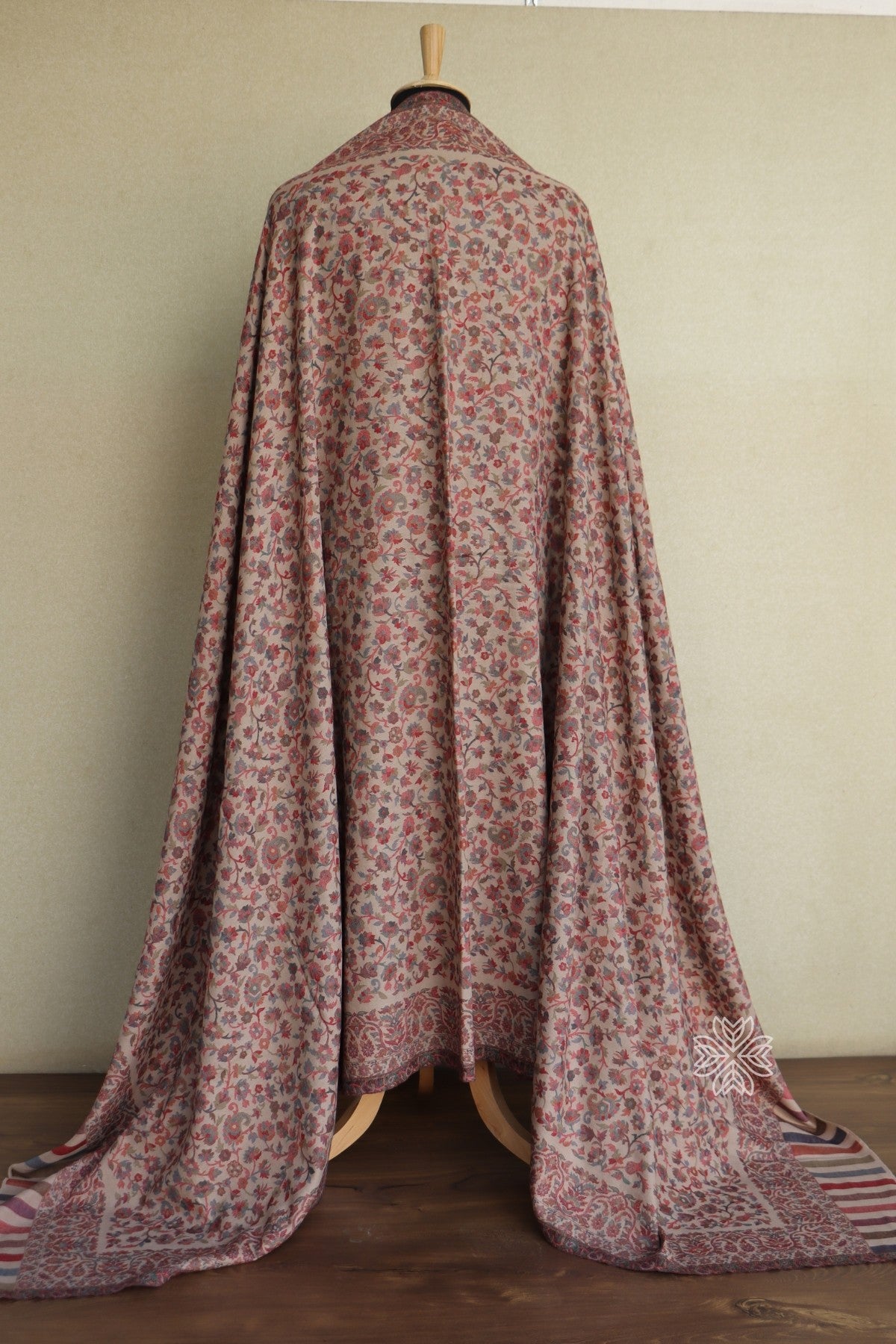 Beige Kani Men Fine Wool Shawl