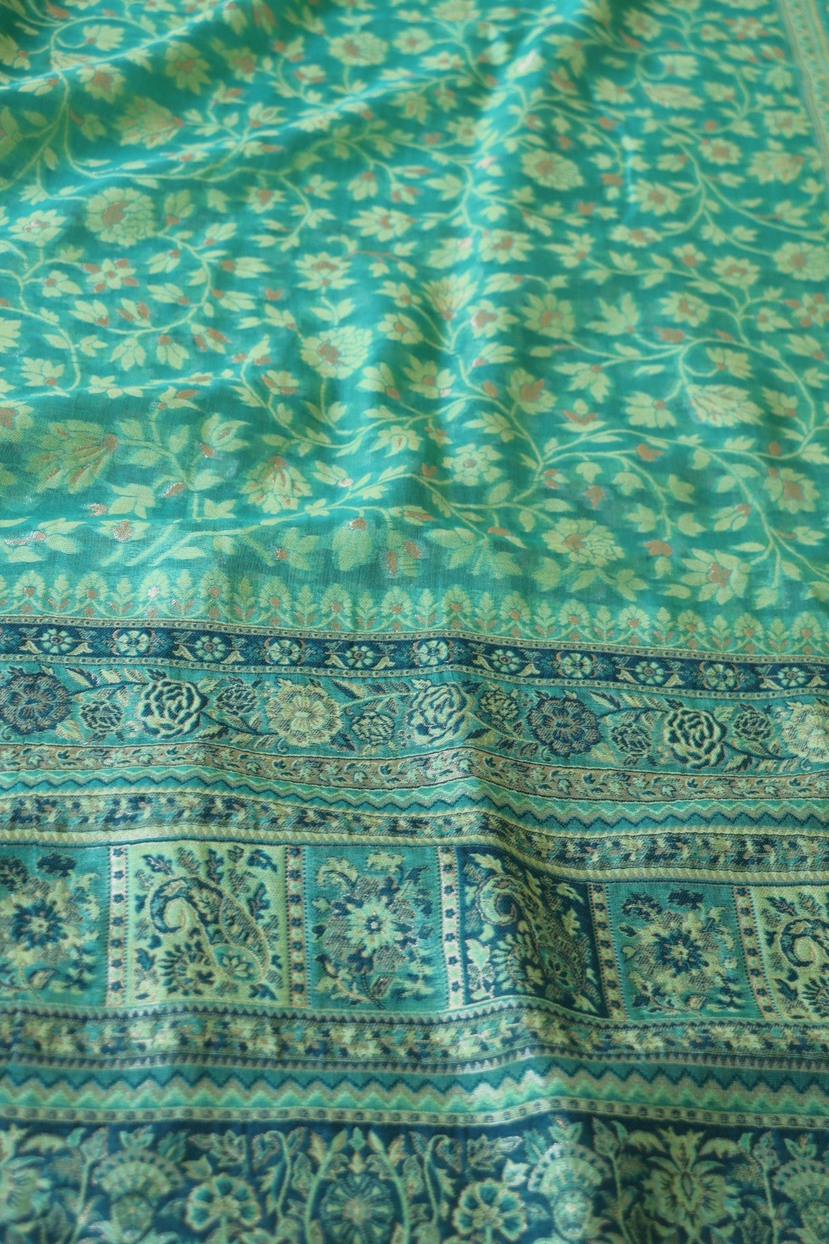 Green Kani Chanderi Silk Saree
