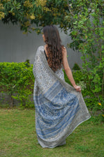 Light Grey Kani Chanderi Silk Saree